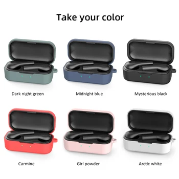 

2020 Candy Color Silicone Cases For QCY T5 Wireless Bluetooth Protective Case For QCY T1S QS2 Earphone Portable Anti Lost Buckle