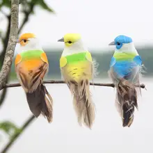 Изысканный 12 шт./компл. имитация пера пена птица домашний сад окно растение декор ремесло подарок