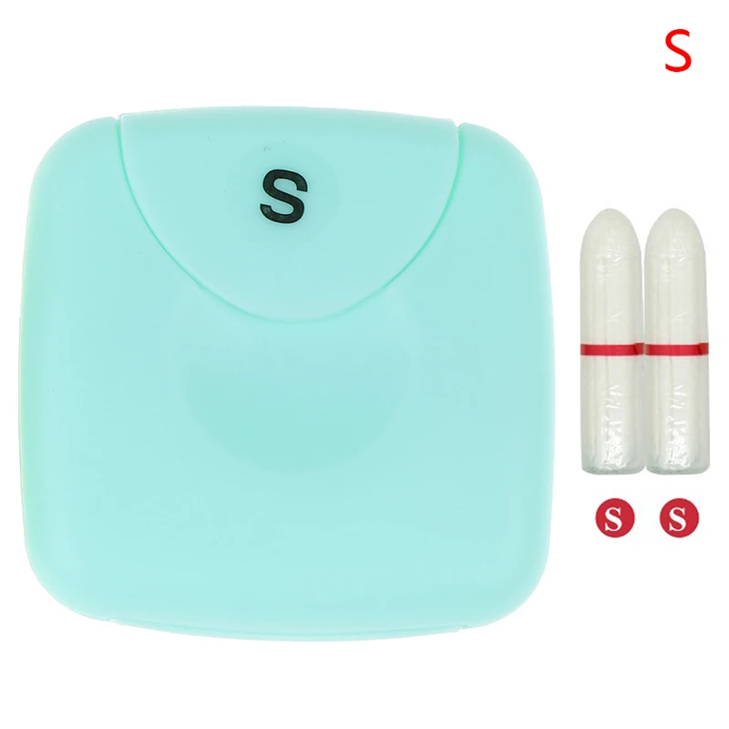 1 шт./лот, переносная гигиеническая салфетка для путешествий, вагинальные тампоны и тампоны, коробка для женщин, случайный выбор - Цвет: Style2  S random