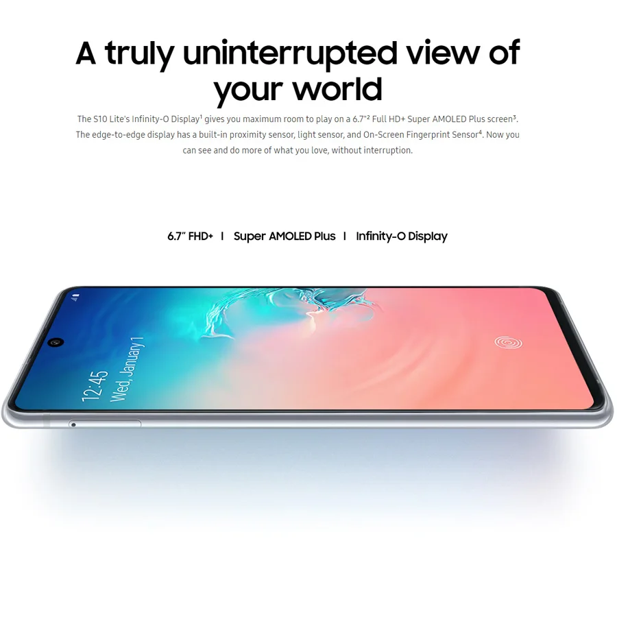 Новый Samsung Galaxy S10 Lite G770F DS глобальная Версия Мобильный телефон 6 7 &quot8 ГБ 128 Snapdragon855