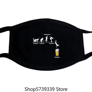 

Monday Tuesday Wednesday Thursday Friday Funny Beer Drinking Mask Washable Reusable Mask with