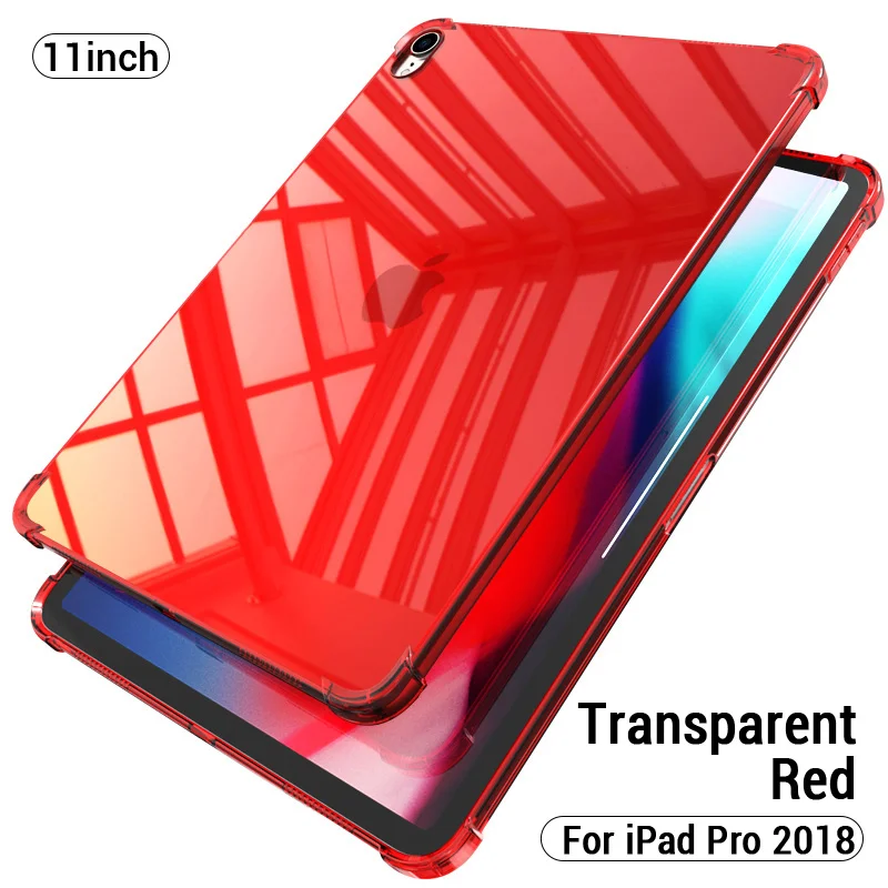 For iPad Pro Red PZOZ чехол для нового iPad Pro чехол 9,7 Air mini 1 2 3 4 5 Силиконовый противоударный прозрачный чехол из ТПУ Обложка для планшета сумка - Цвет: For iPad Pro Red