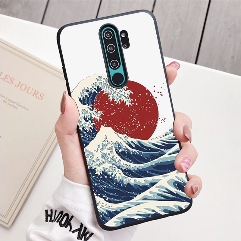 Nhật Bản Phong Cách Nghệ Thuật Silicone Ốp Lưng Điện Thoại Redmi Note 9 8 7 Pro S 8T 7A Bao best phone cases for xiaomi