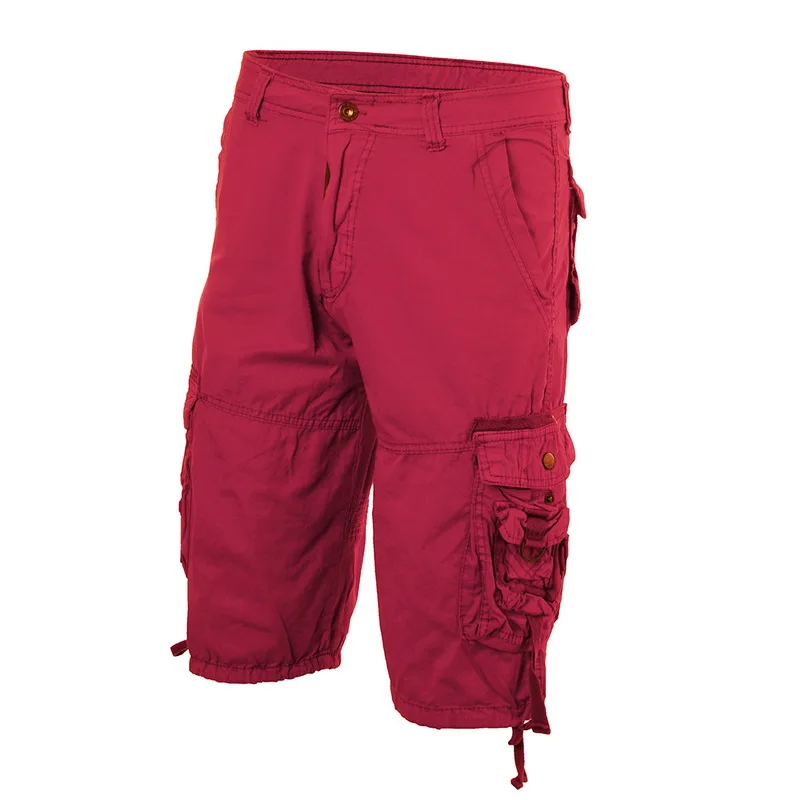 CYSINCOS Новые мужские повседневные шорты летние свободные большие размеры мужские шорты модные однотонные армейские зеленые военные Короткие штаны Новые