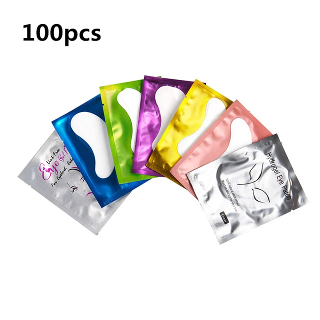 

Бумажные патчи для наращивания ресниц, накладки под глаза для наращивания ресниц, подушечки под глаза, 7 цветов, бумажные патчи под глаза, 100 шт.