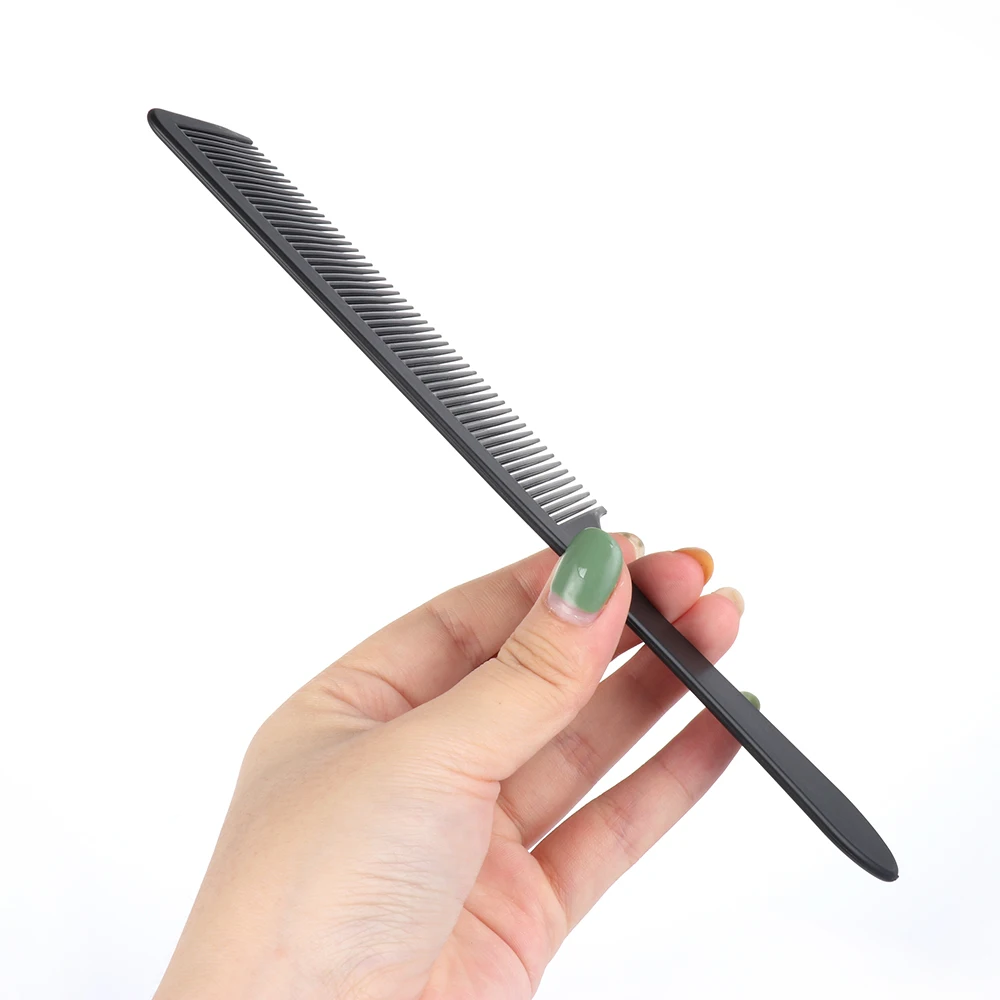 Black Anti-static Comb Thin Plastic Comb Barbershop Professional Hair Cutting Comb Men Women Make Hair Smooth Hairstyling Comb 2
