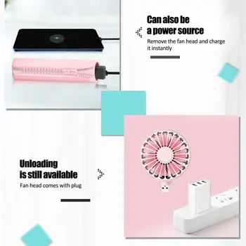 

Multifunction Handheld Mini Fan Portable USB Charging 4 in 1 Handfan Assemble 3 Gears Adjustable Air Cooling Ventilador