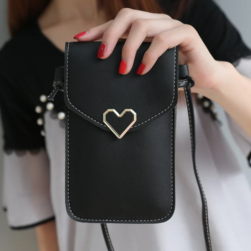 De cuero suave para mujer, carteras de cuero suave con pantalla táctil para teléfono bolso cruzado con correa el hombro, bolsos baratos para - AliExpress