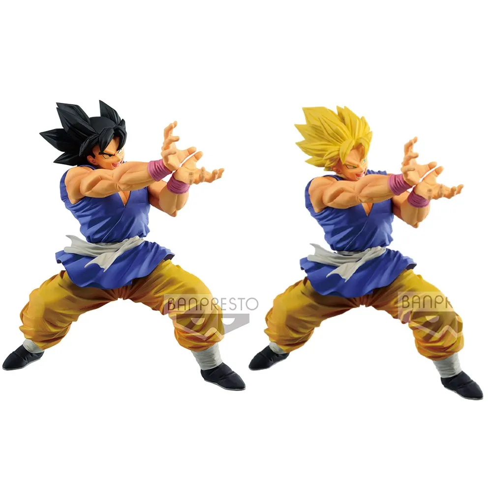 Anime Figure Original Dragon Ball Super Son Goku PVC Toy Kamehameha Super Saiyan SSJ GT Ultimate Soldiers Action Figma Doll Gift