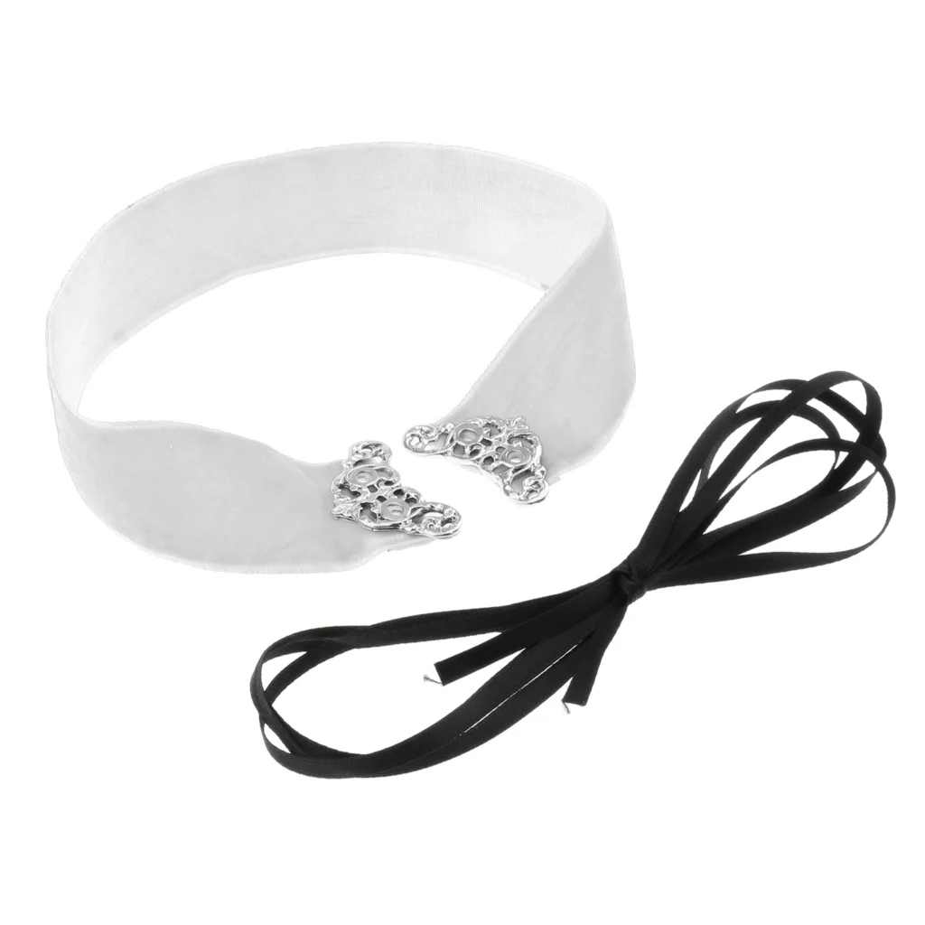 Wide Thick Punk Boho Summer Velvet Lace up Choker Necklaces Adjustable for Women Girls