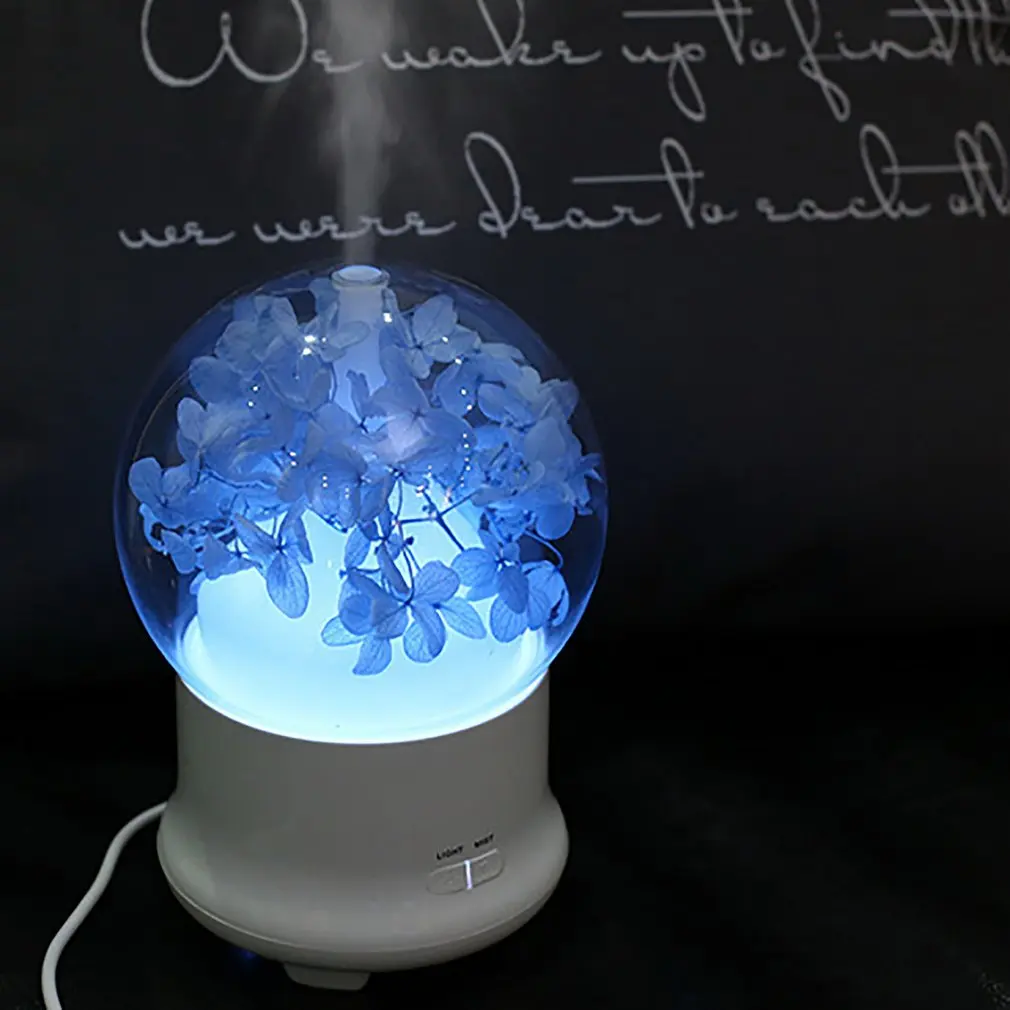 3D эффект стеклянный цветной увлажнитель воздуха ароматерапия машина изменение цвета Ночной светильник лампа увлажнитель воздуха для дома дропшиппинг