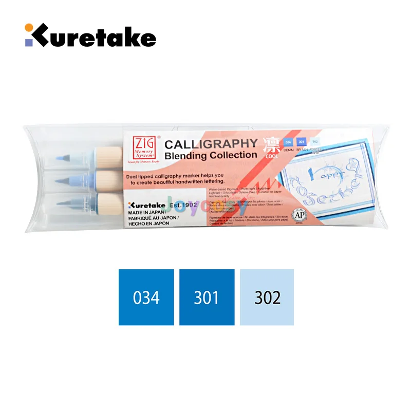 Zig Memory System Calligraphy Marker 4/Pkg