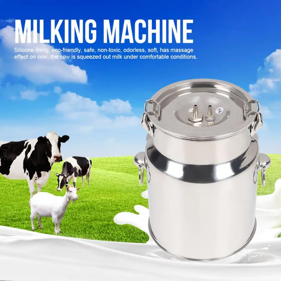 Milker мини домашний электрический доильный аппарат вакуумный насос Комплект регулятора с 5L ведро для коровы 100-240 В доильный аппарат