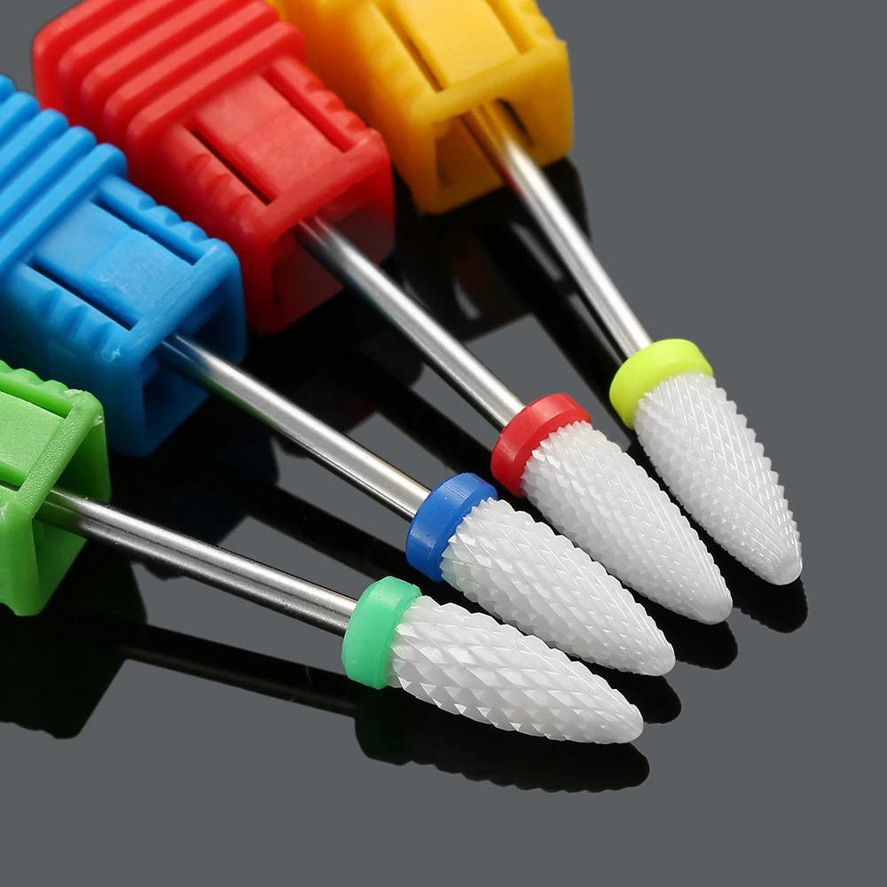 Nail Art Tools Ceramic Diamond Milling Cutter Nail Art Drill Bit Manicure Nail Files Electric Rotary Mills Gel Remove Grinder Tools