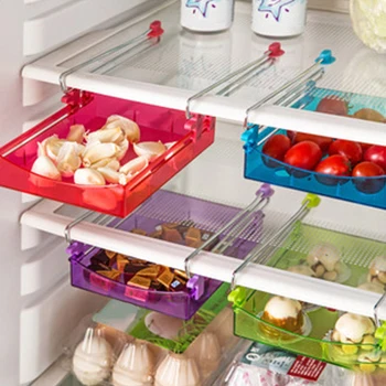 

Refrigerator Drawer Partition Layer Multi-Purpose Storage Rack Kitchen Storage Box Fridge Freezer Organizer Shelf Holder