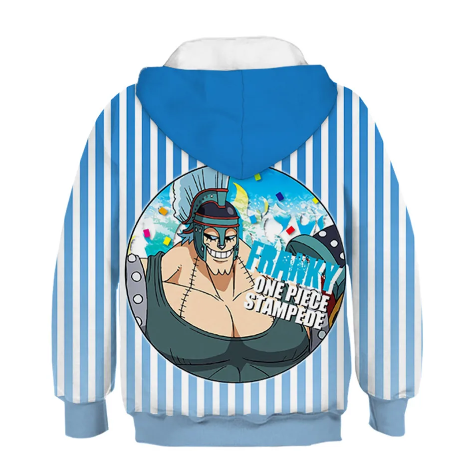 Детская Лидер продаж японское аниме One piece толстовки Луффи 3D свитшот с капюшоном с принтом осенний пуловер для детей Топы От 4 до 13 лет