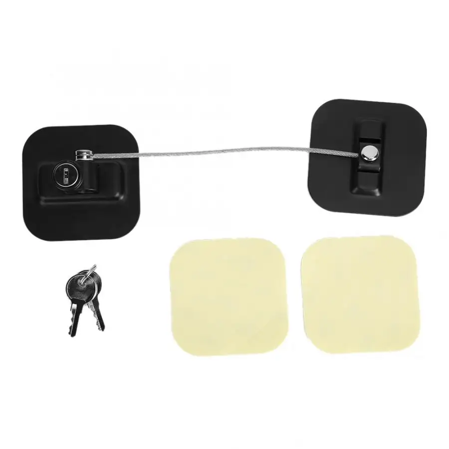 Home Safety System Square Black ABS Refrigerator Closet Cabinet Lock Child with Key | Безопасность и защита