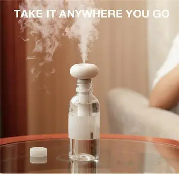 

Portable Air Humidifier Diamond Bottle Aroma Diffuser Mist Maker For Home Office Humidification Detachable