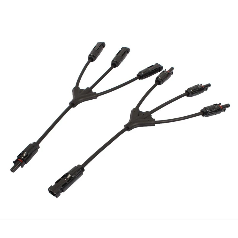 

1Pair MC4 Y Branch Solar Panel Adaptor Cable Connector 30A MMMF FFFM Set Wire T Splitter