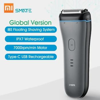 

1PC Global Version for Xiaomi Smate Electric Shaver Razor Men Type-C USB Rechargeable Dry Wet Use Washable Shaving Machine