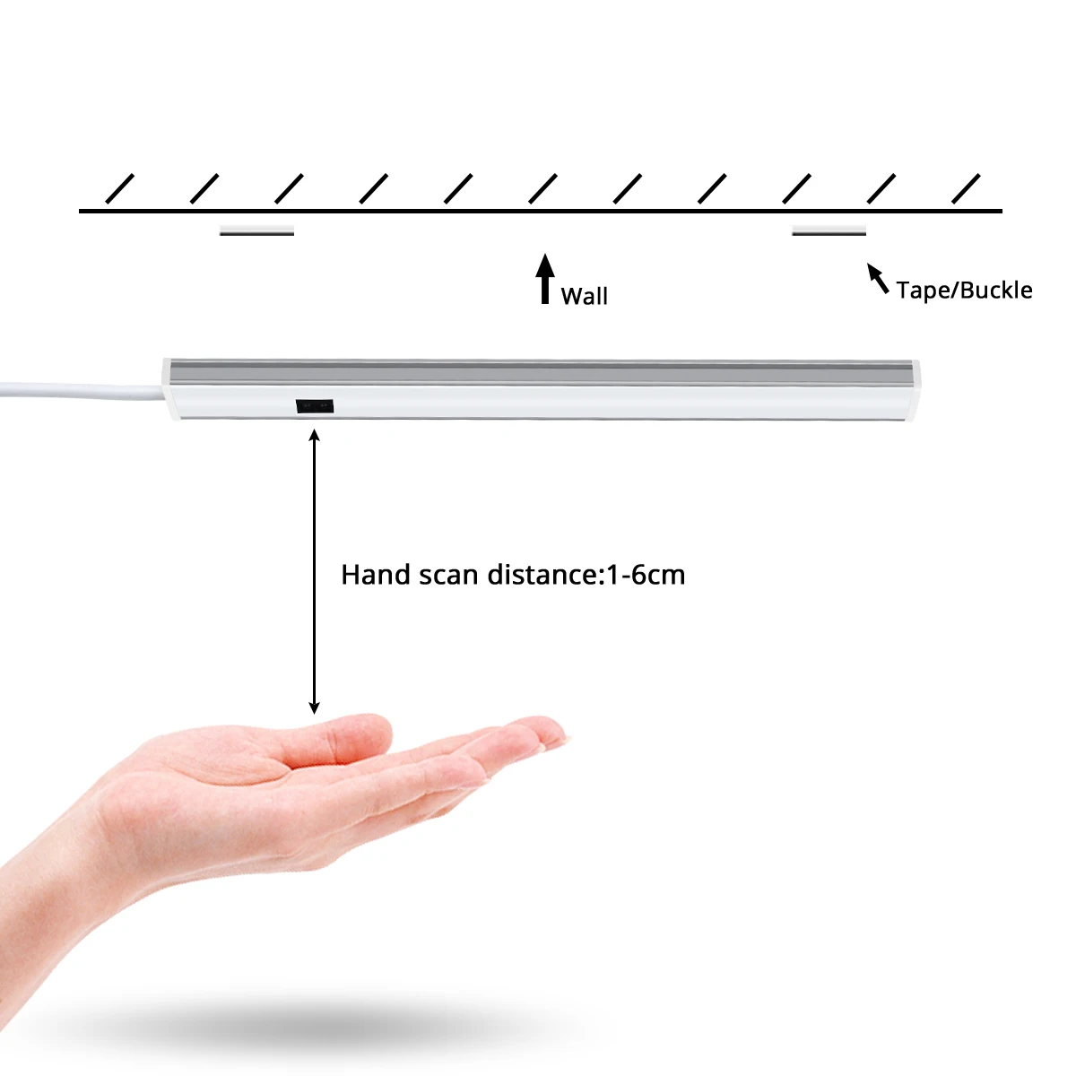 Dimmable 12V LED Light led night light led cabinet light cabinet lights led cabinet lights led strip light under cabinet light 1-6cm LED Bar Touch Sensor Under Cabinet Lamp Wardrobe Kitchen Closet Night Lights Luminaria Lighting