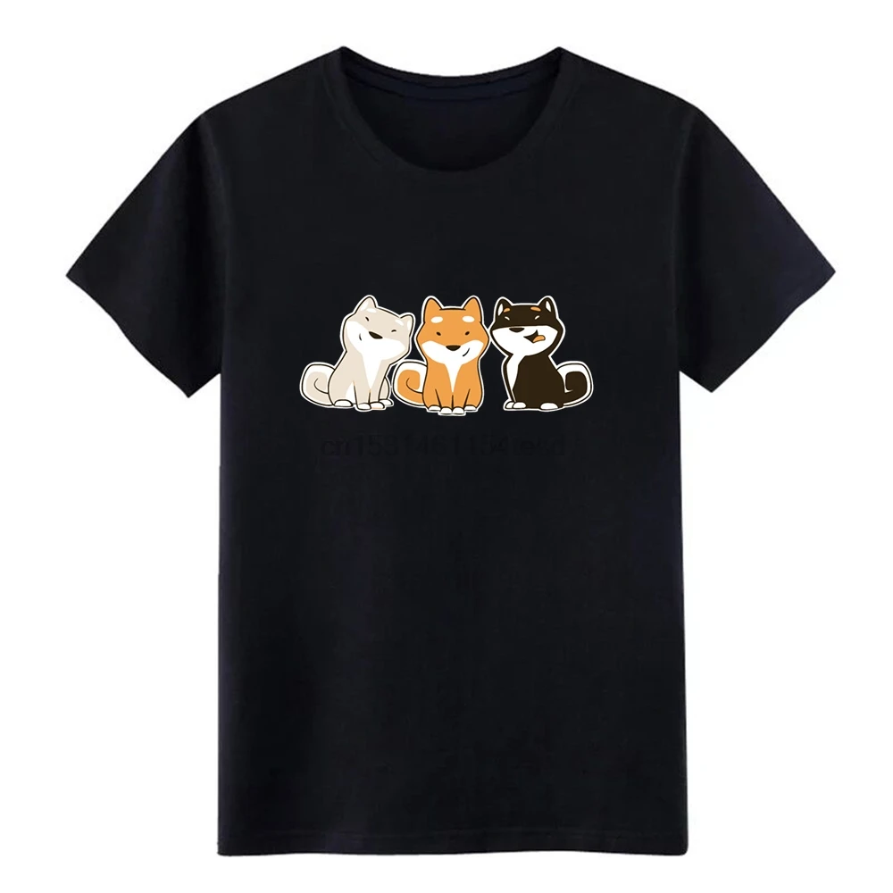 shiba inu cute fitted cottonpoly by next level t shirt Print cotton round Neck Leisure Anti-Wrinkle summer | Мужская одежда