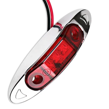 

Universal Lights 10pcs Car Truck Tail Trailer Lamp 3Leds IP67 12V-24V Amber+Red Side