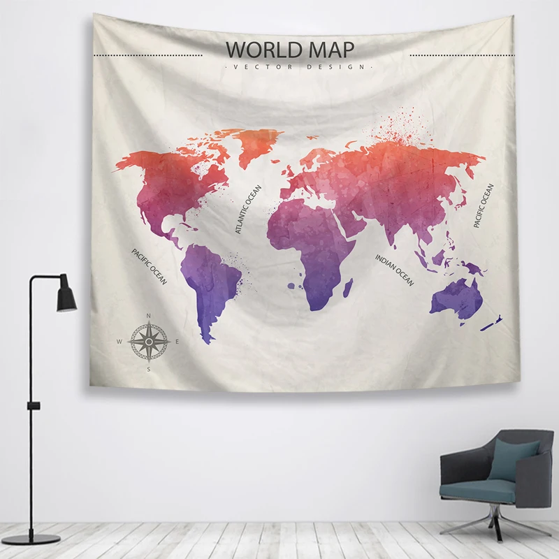 7 Карта стены Ttapestry висячие украшения богемный пляжный коврик фермерский дом Декор общежития МАНДАЛА ГОБЕЛЕН колдовство хиппи - Цвет: 7