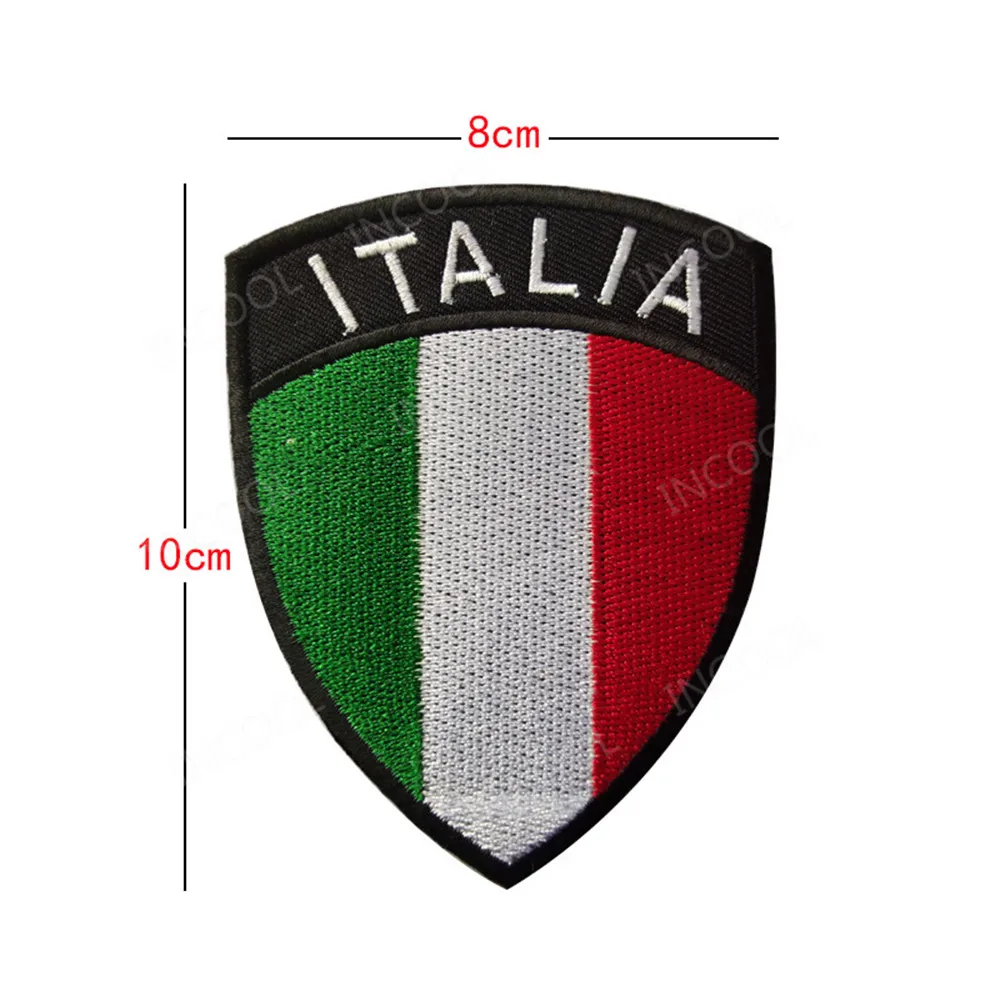 embroidered patch thermal adhesive embroidery Italy MILAN football flag  patches
