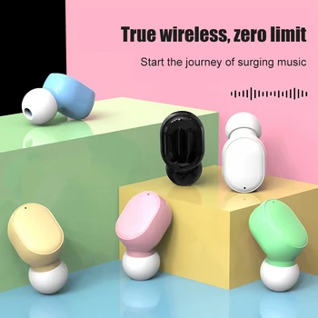 

S8 Cute Wireless Bluetooth Earphone 5.0 Mini Single In-Ear Earbuds Noise Reduction Hi-Fi Sound Quality Headset For Smart Phone
