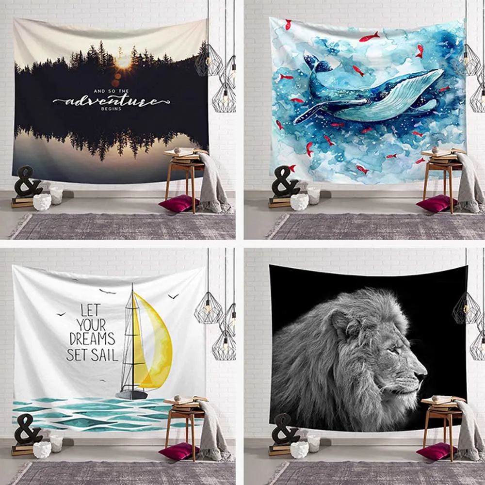

Mandala Wall Hanging Faith Letter Tapestry Boho Cute 3D Art Carpet Pineapple Blanket Beach Yoga Mat Bedroom Home Decoration