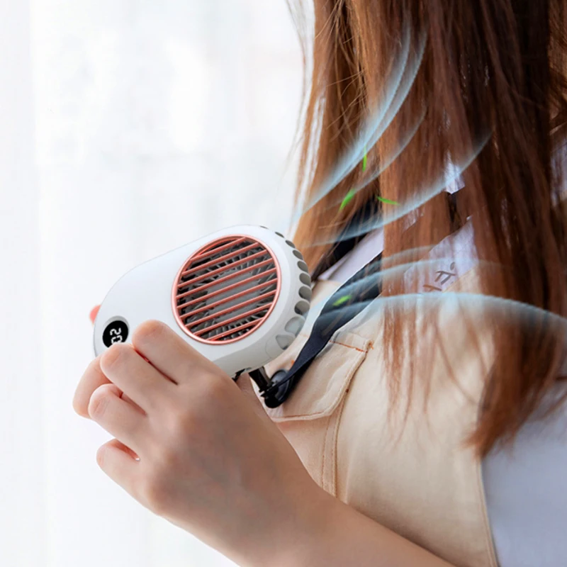 

Portable Mini Fan USB Charging Travel Hanging Neck Fan Mini Summer Handheld Air Cooler Portable Desktop Small Fan