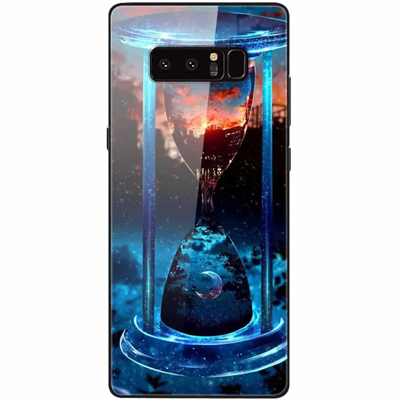 cute phone cases for samsung  Tempered Glass Cover For Samsung Note 8 Case Note9 Hard Protective Funda For Samsung Galaxy Note 10 Plus 9 Cases Luxury Bumper kawaii phone case samsung Cases For Samsung