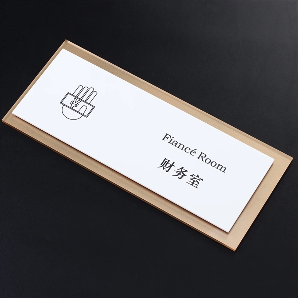 28*12cm 아크릴 간판, 자체 접착 맞춤형 금융 실 명판