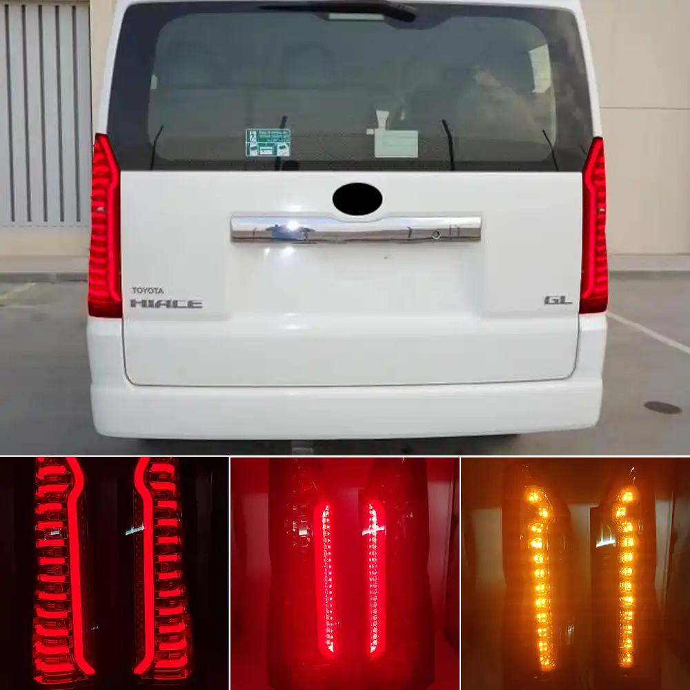 2 Buah Perakitan Lampu Belakang LED untuk Toyota Hiace 2019 2020 Lampu  Sinyal Lampu Rem Belakang Lampu Kabut Belakang