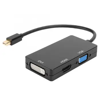 

Mini Displayport to VGA+HDMI+DVI Adapter Support 1.1a Dual Mode Input 50/60Hz 700mW New