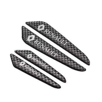 

4PCS Car styling Carbon fiber tape Door Side Edge Protective Sticker for Renault koleos duster megane 2 logan renault clio