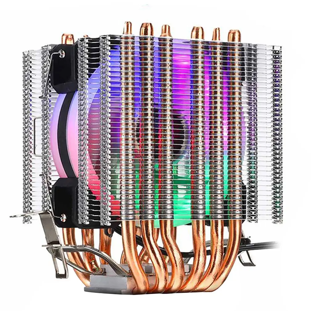 3 линии 6 тепловая трубка процессор радиатор AVC Чистая медь AMD 1155 1156 настольный компьютер процессор кулер Постоянная скорость один двойной ветер