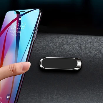 

Mini Metal Magnetic Car Phone Holder Stand For Phone in Car Dashboard Magnet Strip Phone Mount For iPhone 11 Pro Huawei Support