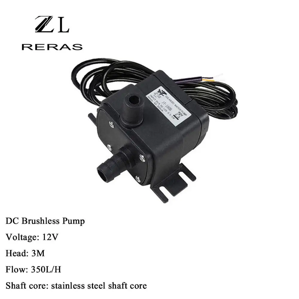 12V DC Бесщеточный насос JT180B гидропоники цикл ремесло беспочвенная культура тишина погружной Land садок для рыбы насос USB разъем - Напряжение: Bare wire