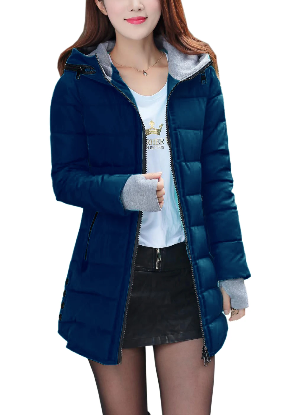 Jacket For Women 2022 Designer Winter Outdoor Coats Long Sleeve Warm Solid Hooded Parkas Female