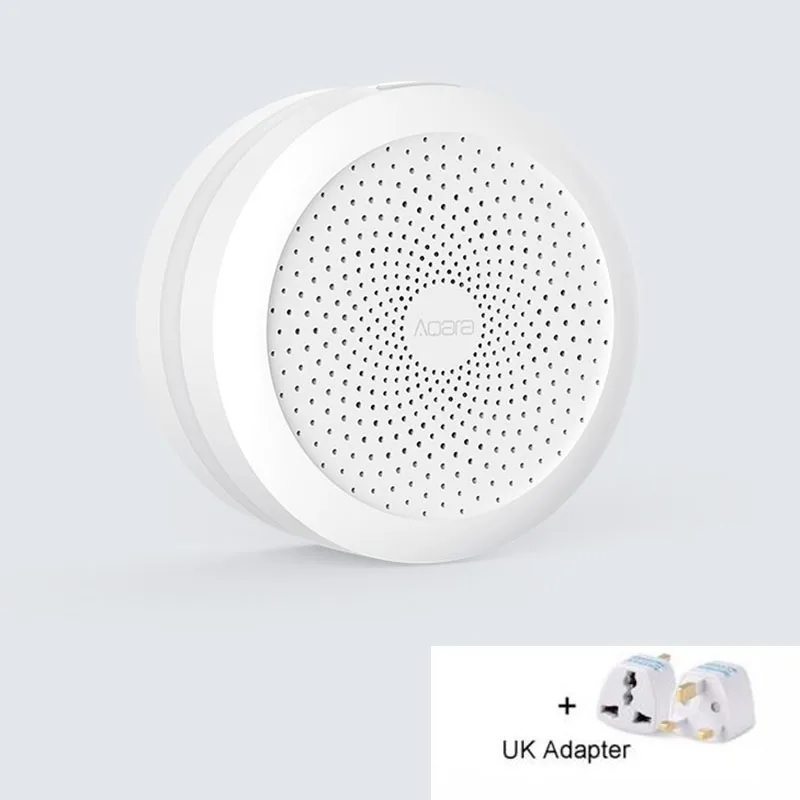 Add UK adapter Xiao mi jia настенный выключатель mi шлюз с RGB светодиодный ночник смарт-работа с для Apple Homekit и aqara Smart App - Цвет: Add UK adapter