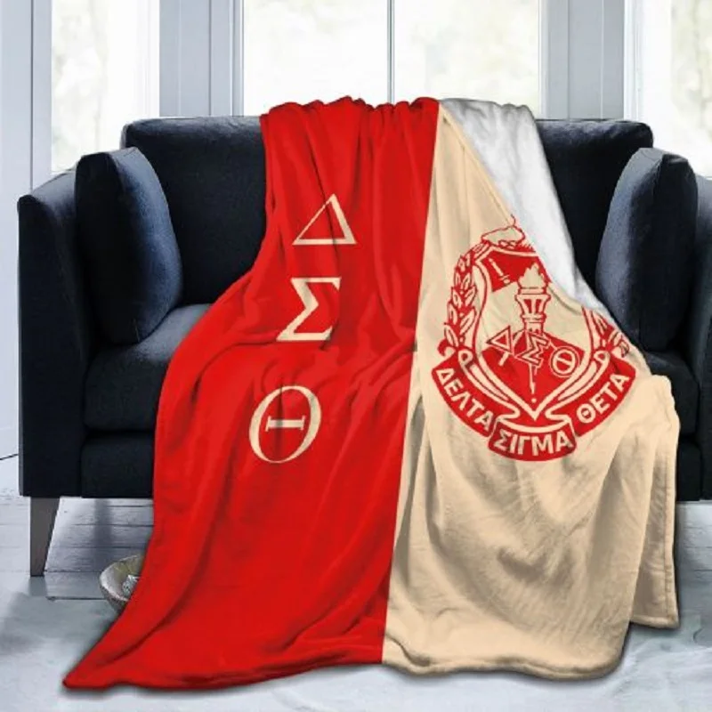Ультрамягкое удобное легкое Фланелевое флисовое покрывало Delta Sigma Theta из