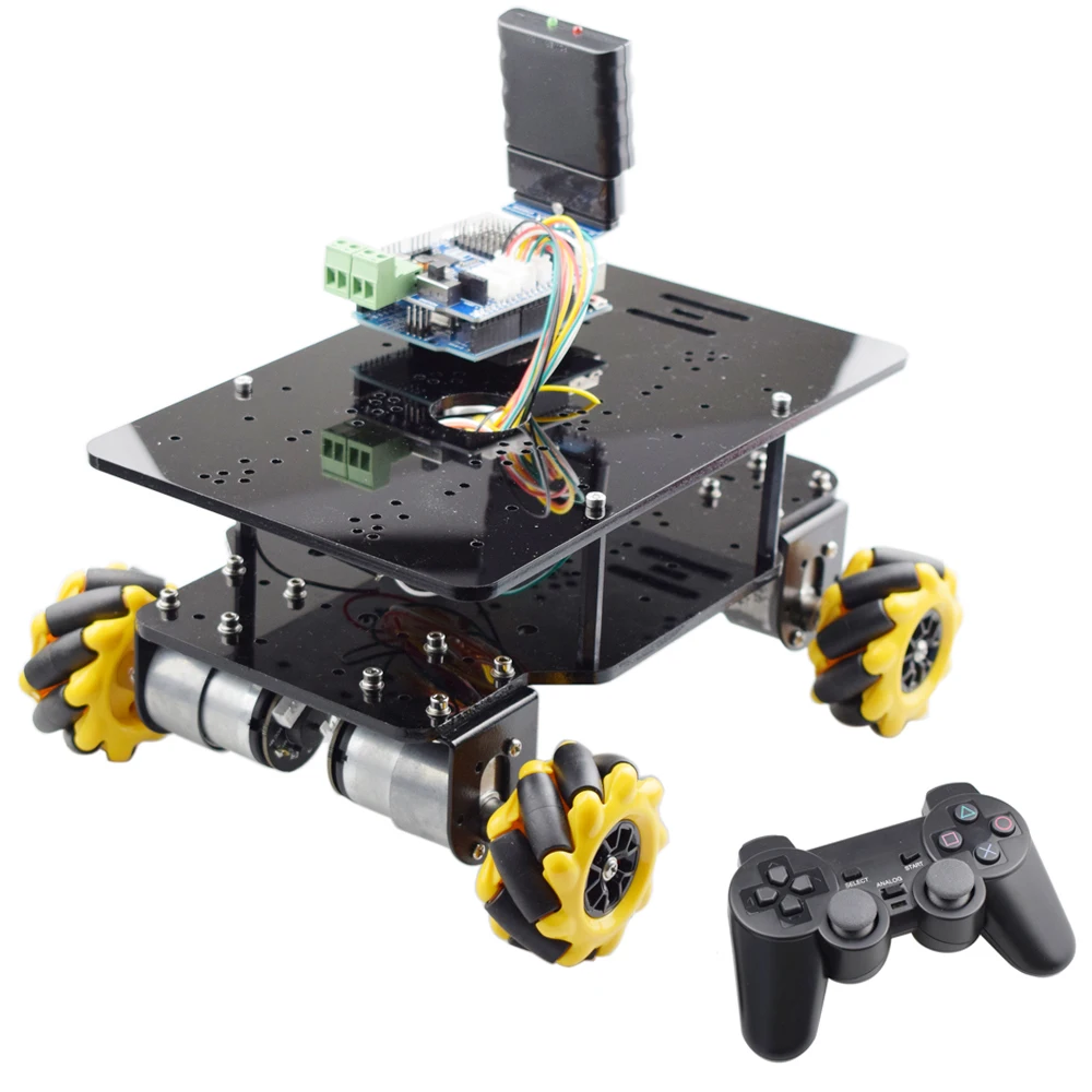 Car-Chassis-Kit Wheel-Robot Raspberry Pi Mecanum For Arduino Motor Load with 4pcs DC