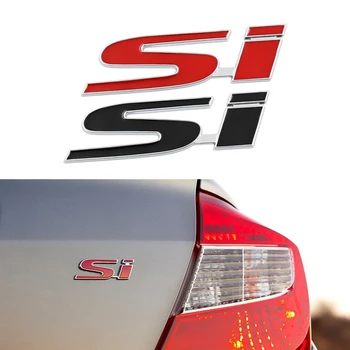 

Nstar 1pc SI Alloy Blue Styling Emblem Auto Part Trunk Boot Tailgate Badge For Honda SI Coupe 2012 Car Sticker Decoration 043