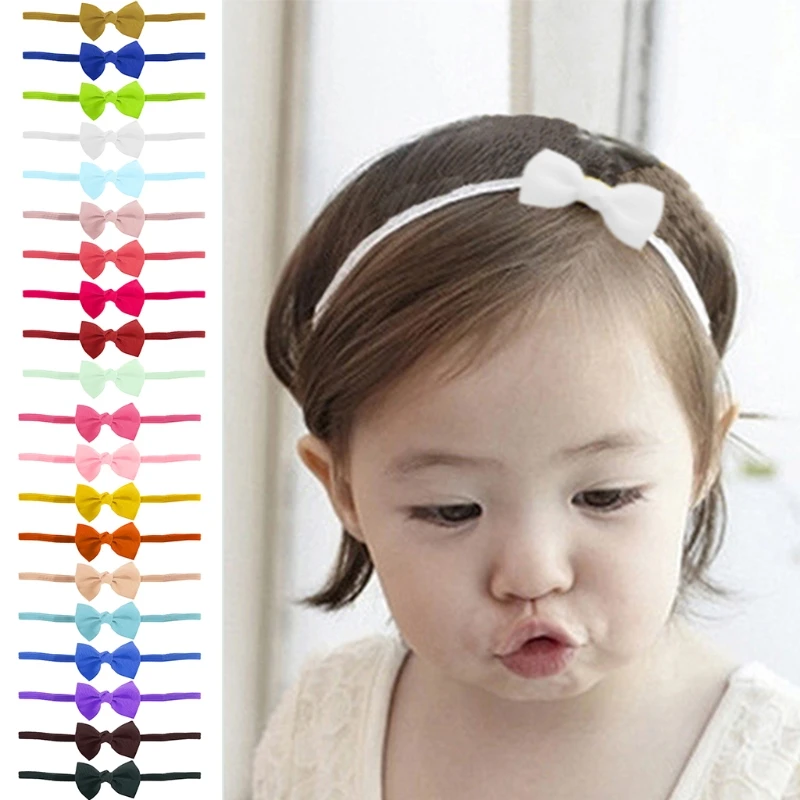 Hair Accessories Hair Headband 20Pcs Cute Kids Girl Baby Ribbon Toddler Flower Bow Headband Hair Band Headwear