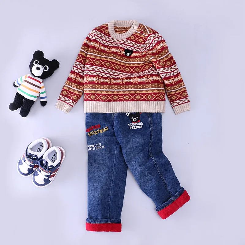 

Mikizorayi 19 New Style Childrenswear Versatile Wool Sweater Handmade Bear Head Knitted Pullover