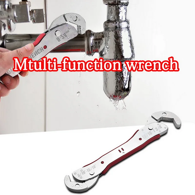 

1 Set 9-45mm Adjustable Multi-function Magic Wrench Purpose Spanner Tools Quick Snap For Plumbers Multifunction Spanner