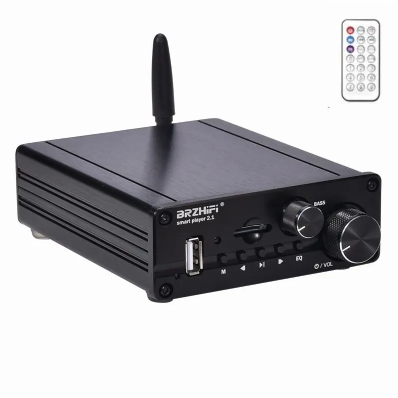 HIFI TPA3116 50 Вт+ 50 Вт+ 100 Вт 2,1 канальный стерео аудио сабвуфер Amplfiier Bluetooth 5,0 басовый усилитель доска Домашний кинотеатр усилитель - Цвет: Black