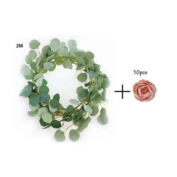 

eucalyptus garland Artificial flowers wedding decoration home decoration accessories valentines day gift bonsai flowers